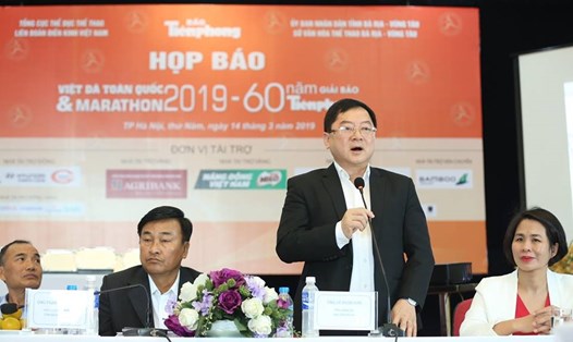 BTC chia sẻ thông tin về Tiền Phong marathon 2019. Ảnh: Như Ý 