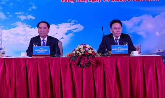 Ông Nguyễn Vũ Trường Sơn - Tổng giám đốc Tập đoàn PVN vẫn chủ trì Hội nghị Triển khai kế hoạch thăm dò khai thác dầu khí năm 2019 vào sáng ngày 14.3.2019
