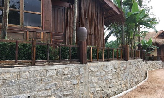 Một công trình của khu nghỉ dưỡng "chui" trong khu vực rừng phòng hộ ở Quảng Nam. Ảnh: Đ.V