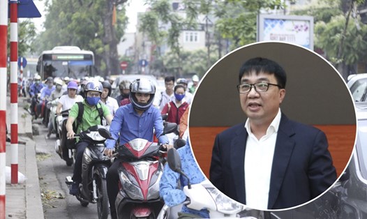Trước đề xuất cấm xe máy, Giám đốc Sở Giao thông vận tải Hà Nội nhận được nhiều ý kiến liên quan. Ảnh Trần Vương