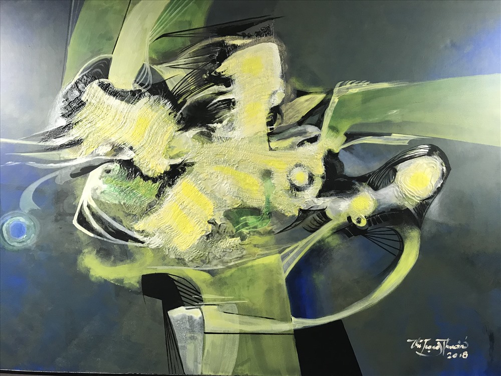 Một tác phẩm của họa sĩ Vũ Trọng Tuấn. Ảnh: H.Vinh 