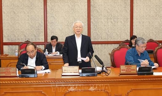 Tổng Bí thư, Chủ tịch Nước Nguyễn Phú Trọng phát biểu. Ảnh: Trí Dũng