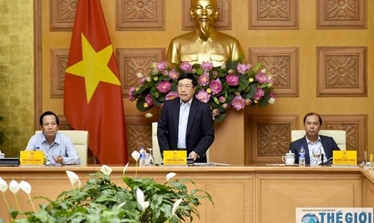 Phó Thủ tướng Chính phủ Phạm Bình Minh chủ trì Phiên họp lần hai Ủy ban Quốc gia về chuẩn bị và thực hiện vai trò Chủ tịch ASEAN năm 2020. Ảnh: TGVN. 