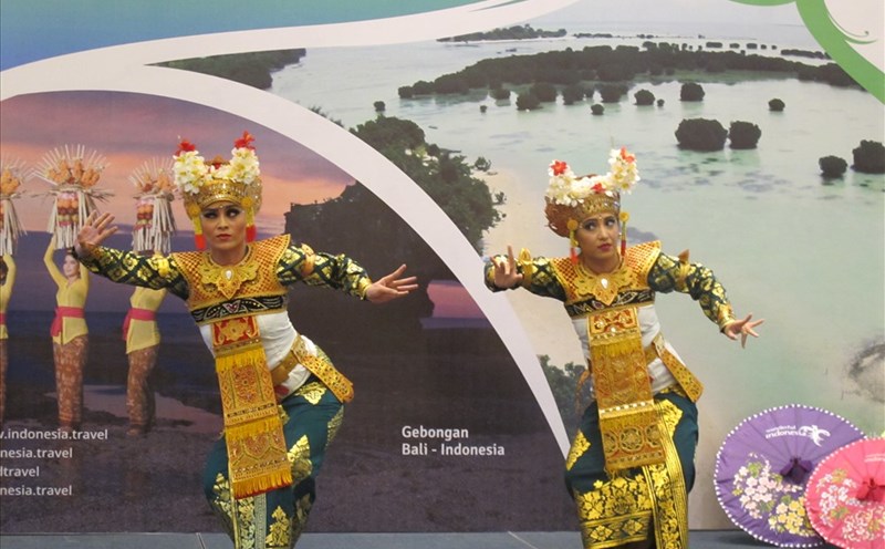 Phẩn biểu diễn của các nghệ sĩ Indonesia tại Hà Nội giới thiệu một phần di sản văn hóa truyền thống của đất nước vạn đảo. Ảnh: L.Q.V