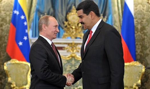 Tổng thống Nga Vladimir Putin và Tổng thống Venezuela Nicolas Maduro. Ảnh: Getty Images