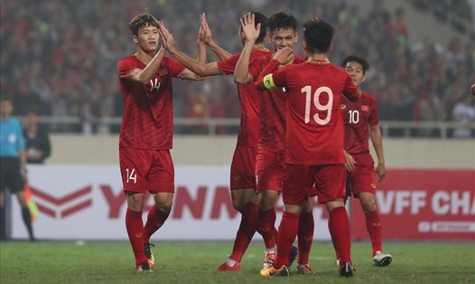U23 Việt Nam xuất sắc giành vé dự VCK sau trận thắng U23 Thái Lan. Ảnh S.T