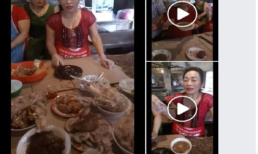 Tiểu thương chợ Thị xã Quảng Trị nấu thịt lợn để ăn rồi đưa lên mạng xã hội kêu gọi người dân đừng quay lưng với thịt lợn.
