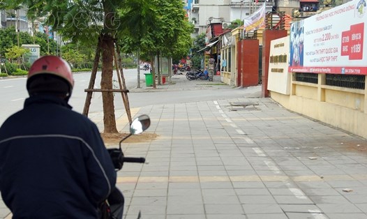 Hàng trăm tuyến phố tại Hà Nội sắp được lát đá vỉa hè. Ảnh Cường Ngô