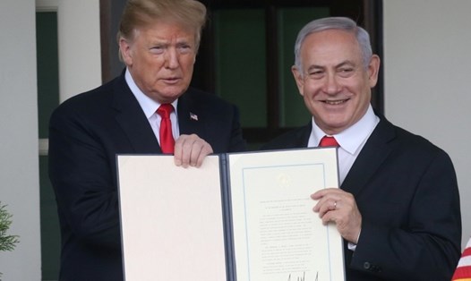 Tổng thống Donald Trump công nhận cao nguyên Golan thuộc chủ quyền của Israel. Ảnh: Reuters.