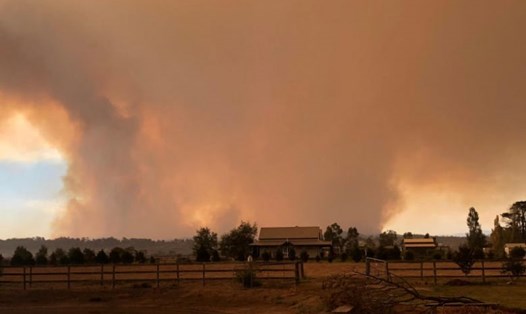 Khói bốc lên từ vụ cháy rừng ở phía đông Victoria, Australia. Ảnh: Reuters