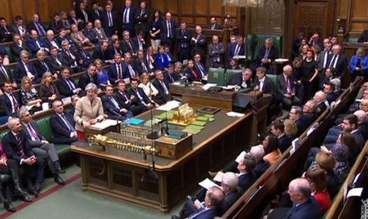Hạ viện Anh bác bỏ thỏa thuận Brexit lần thứ 3 với tỉ lệ 344 phiếu chống và 286 phiếu chấp thuận. Ảnh: ST. 