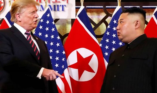 Tổng thống Mỹ Donald Trump và Chủ tịch Triều Tiên Kim Jong-un. Ảnh: Reuters. 