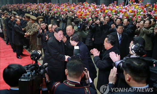 Chủ tịch Triều Tiên Kim Jong-un đã về tới Bình Nhưỡng. Ảnh: Yonhap/KCNA. 
