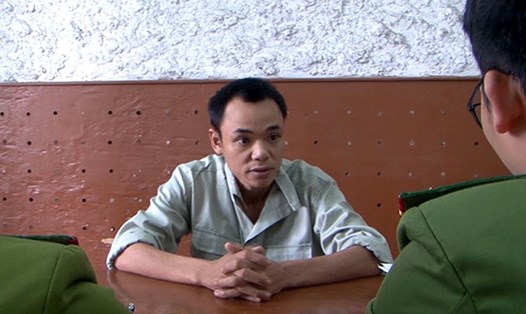 Đối tượng Khởi tại Cơ quan điều tra Công an tỉnh Quảng Ninh. Ảnh: Quang Khải.