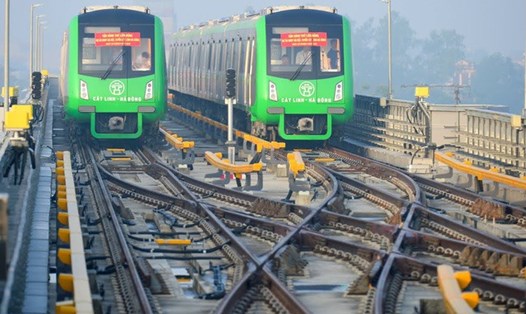 Đường sắt Cát Linh - Hà Đông dự kiến được khai thác thương mại vào tháng 4.2019. Ảnh: Dantri