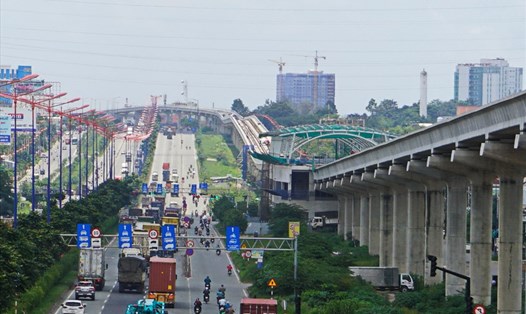 Tuyến metro Bến Thành - Suối Tiên đã hoàn thành hơn 62% tiến độ.  Ảnh: M.Q