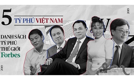 5 tỉ phú USD người Việt. Ảnh: Forbesvietnam.com.vn