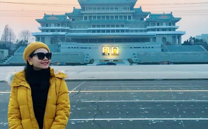 Quảng trường Kim Nhật Thành tại thủ đô Bình Nhưỡng là quảng trường lớn thứ 16 trên thế giới. Rộng 75.000 m2, có sức chứ hơn 100.000 người cùng lúc. Ảnh: Lê Vân