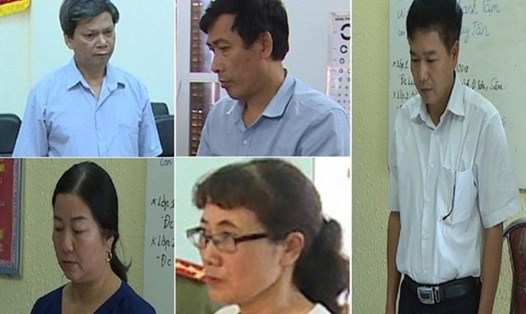 Nhiều cán bộ ngành giáo dục và công an đã bị khởi tố vì liên quan đến vụ án sửa điểm thi ở Sơn La. Ảnh: Công an Sơn La cung cấp