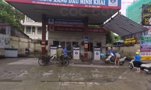 Cửa hàng xăng dầu 199 Minh Khai nơi xảy ra vụ việc