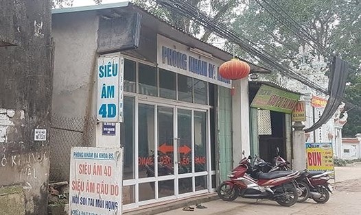 Phòng khám nơi bệnh nhân đã đến điều trị và tử vong sau đó. Ảnh: Tienphong.vn