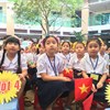 Học sinh Trường tiểu học Hồ Văn Huê (quận Phú Nhuận). Ảnh: Anh Nhàn 
