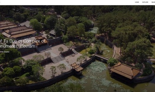 Hình ảnh Lăng Tự Đức trong bản số hóa 3D của Google Arts & Culture