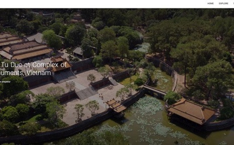 Hình ảnh Lăng Tự Đức trong bản số hóa 3D của Google Arts & Culture