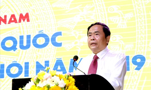 Ông Trần Thanh Mẫn phát biểu tại hội nghị
