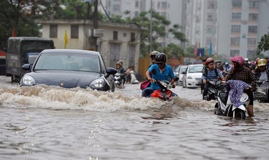 Còn 13 trọng điểm úng ngập ở Hà Nội mùa mưa năm 2019. 