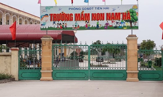 Trường mầm non xã Nam Hà, nơi bà Hường Phó Hiệu trưởng bị tố vỡ nợ hàng tỉ đồng, gây thiệt hại cho nhiều người. Ảnh: KL.