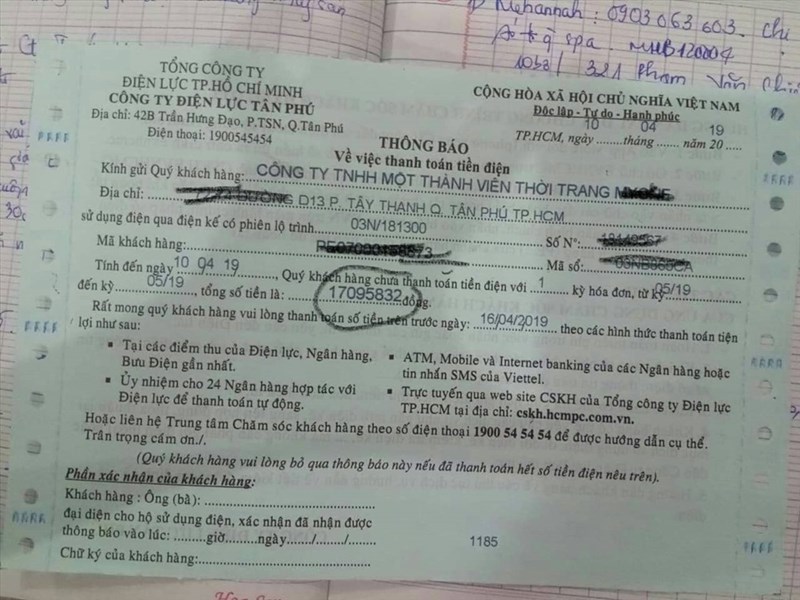 Tổng Cty Điện lực TPHCM phản hồi vụ hóa đơn tiền điện 17 triệu đồng