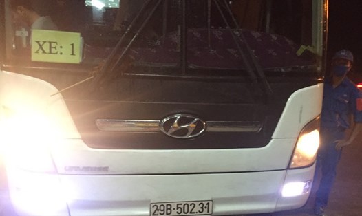 Xe của nhà xe Thanh Sơn tăng cường trong dịp nghỉ lễ. Ảnh: Hành khách Lê Văn H. cung cấp