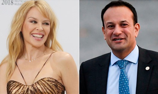 Thủ tướng Ireland Leo Varadkar gửi thư cho nữ ca sĩ Kylie Minogue. Ảnh: Sky.