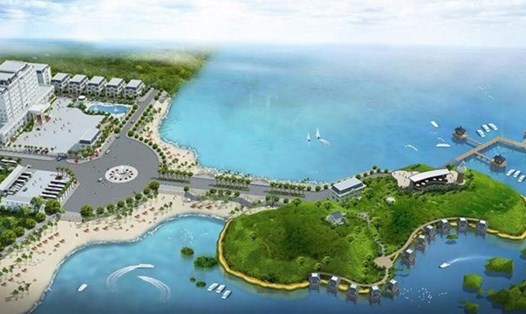 Phối cảnh tổng thể đảo Lan Châu Cửa Lò.