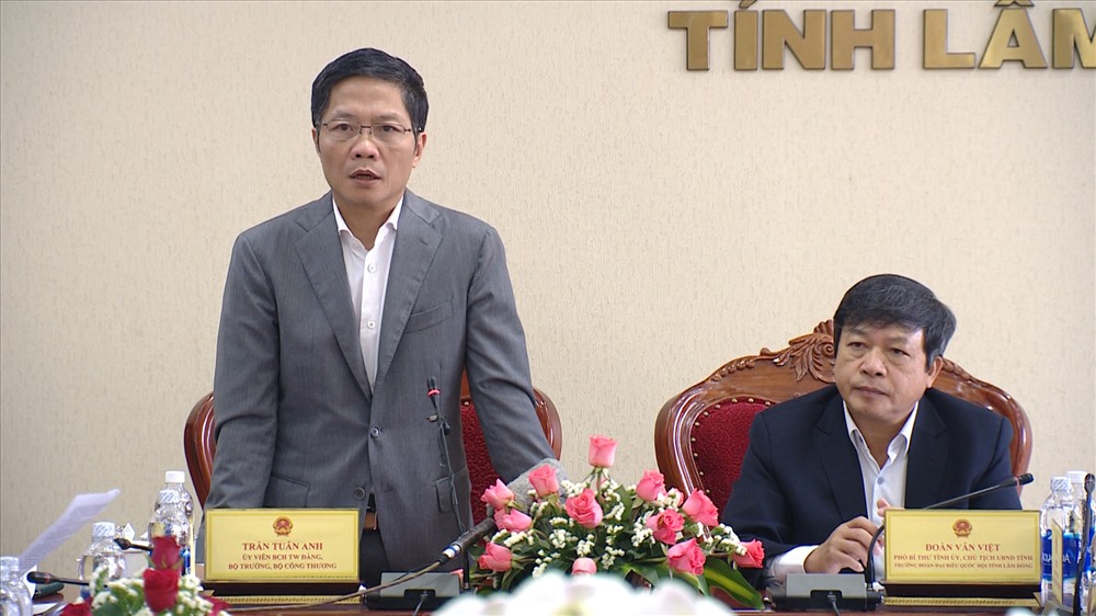 Bộ trưởng Trần Tuấn Anh làm việc với tỉnh Lâm Đồng.