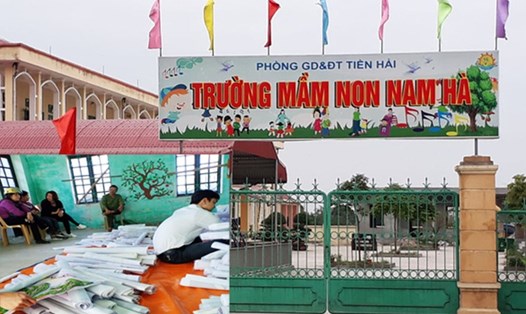 Trường mầm non Nam Hà - nơi bà Nguyễn Thị Thu Hường, hiệu phó nhà trường đang bị người dân tố cáo lừa đảo, chiếm tiền tỉ. Ảnh: KL.