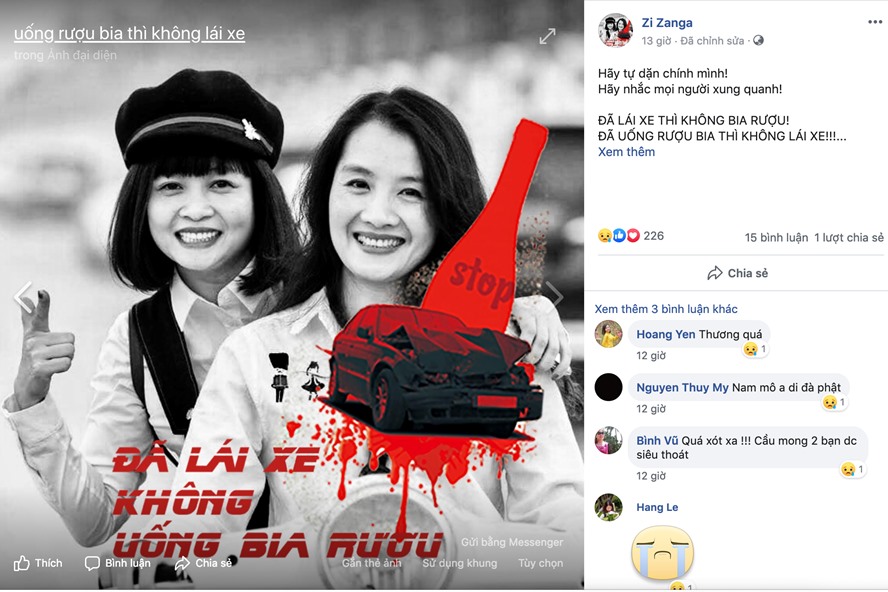 Đã uống rượu bia thì không lái xe.