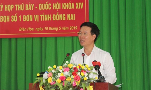 Trưởng ban tuyên giáo Trung ương Võ Văn Thưởng tiếp xúc cử tri tỉnh Đồng Nai