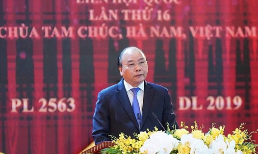 Thủ tướng Nguyễn Xuân Phúc phát biểu tại Đại lễ Vesak.