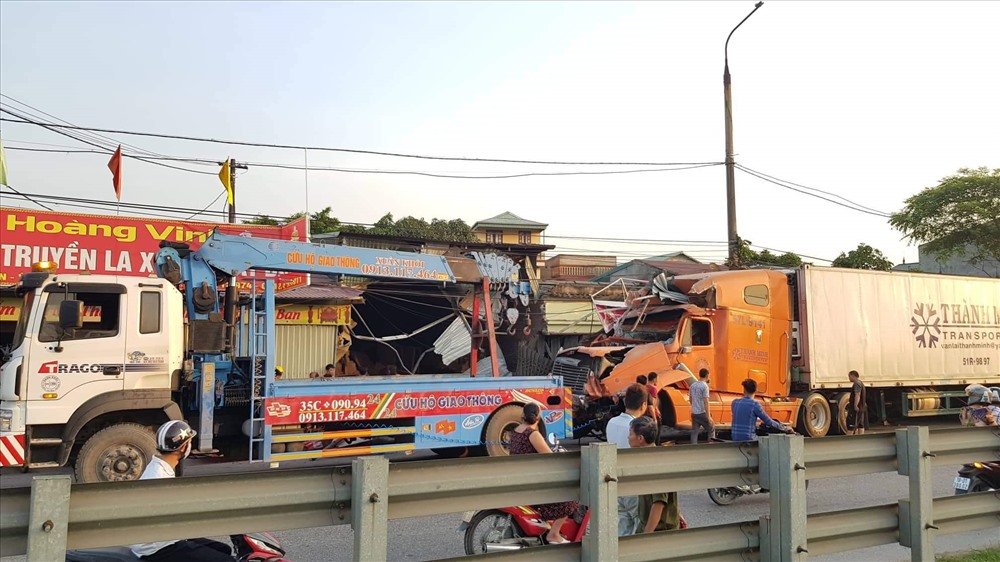 Hiện trường vụ tai nạn. Ảnh: NT