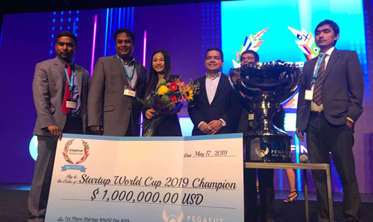 Abivin chiến thắng giải thưởng 1.000.000 USD tại Startup World Cup. Ảnh: Techfest Vietnam