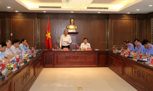 Phó Thủ tướng Thường trực Chính phủ Trương Hòa Bình phát biểu tại buổi kểm tra. Ảnh VGP/Lê Sơn