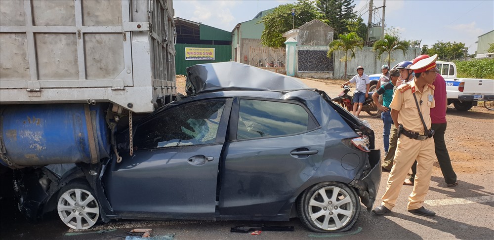 Hiện trường vụ tai nạn. Ảnh: P.V