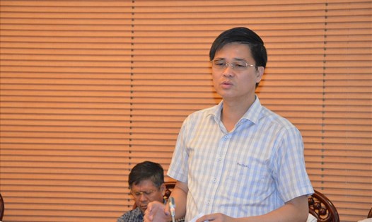 Phó Chủ tịch Tổng LĐLĐ Việt Nam Ngọ Duy Hiểu phát biểu tại phiên họp. Ảnh: HN