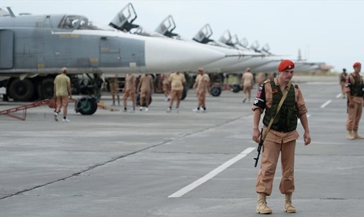 Căn cứ không quân Nga ở Hmeimim, Syria. Ảnh: Sputnik