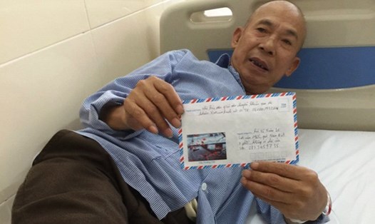 Ông Vũ Xuân Lợi đang được điều trị ở Khoa Xạ 5, Bệnh viện K Hà Nội.