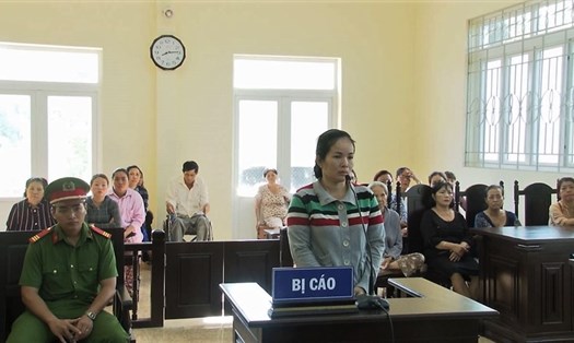 Bị cáo Trang tại phiên tòa.