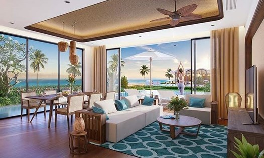 Thiết kế mở đem đến không gian nghỉ dưỡng tuyệt vời tại biệt thự Best Western Premier Sonasea Phu Quoc. Ảnh: PV