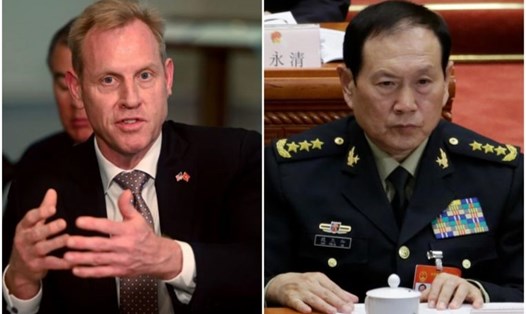 Quyền Bộ trưởng Quốc phòng Mỹ Patrick Shanahan (trái) và Bộ trưởng Quốc phòng Trung Quốc Ngụy Phượng Hòa sẽ gặp nhau tại Shangri-La.Ảnh: AFP, Reuters.